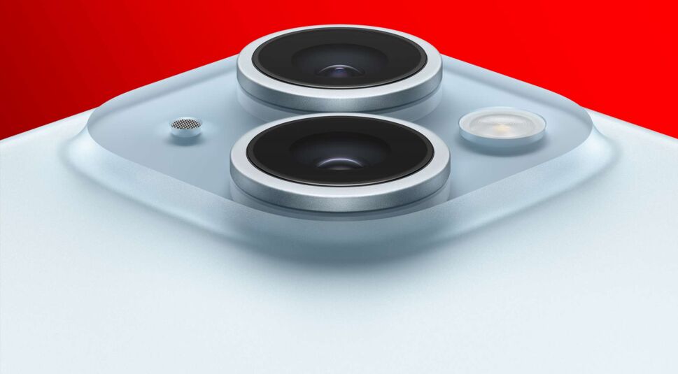 Kamera des iPhone 15 im close-up