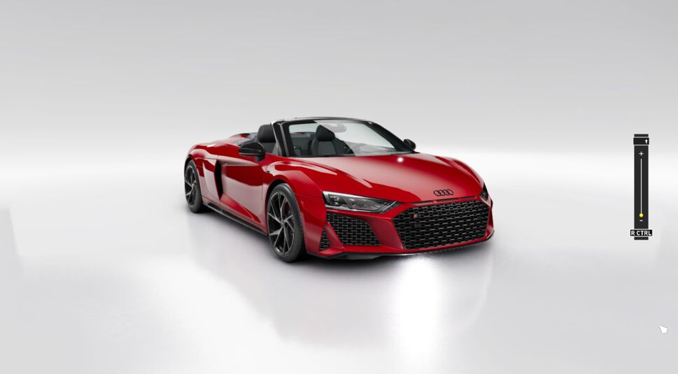 Der Audi V8 V10 Spyder im Spiel