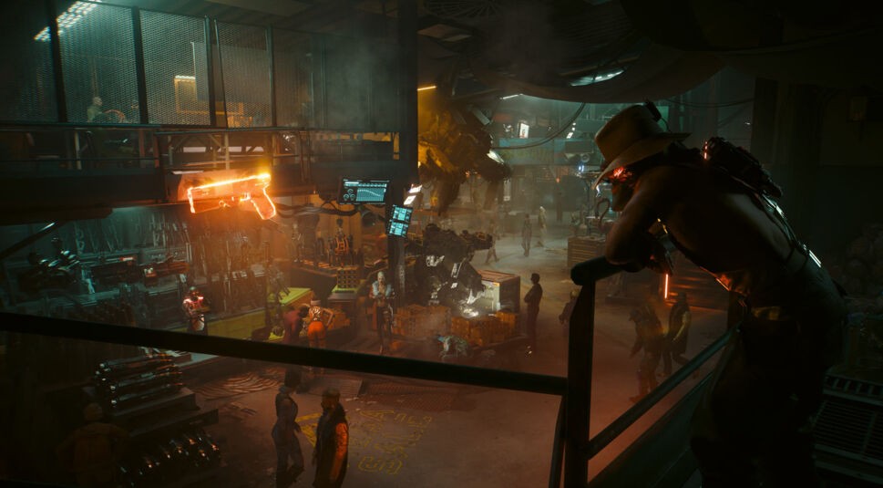 Industriegebäude von innen bei Cyberpunk 2077