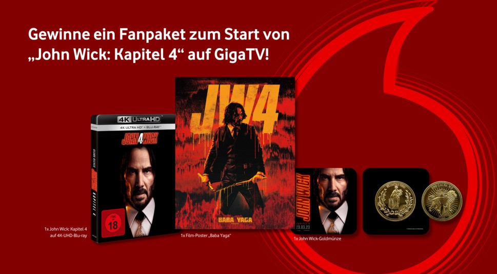 Die Gewinne des John Wick-Gewinnspiels von Vodafone
