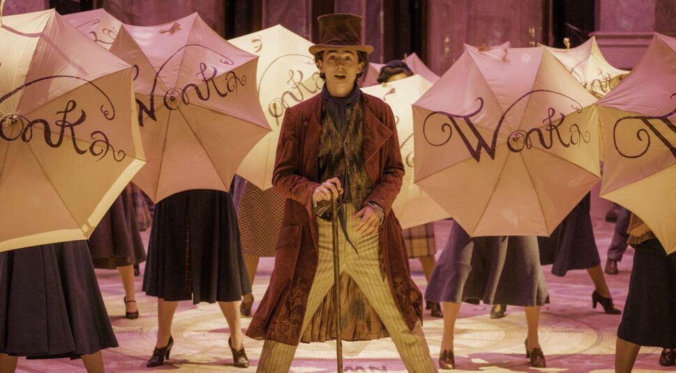 TIMOTHÉE CHALAMET as Willy Wonka in Warner Bros. Pictures and Village Roadshow Pictures’ “WONKA,” a Warner Bros. Pictures release.