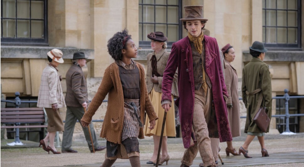 Timothée Chalamet und Calah Lane in Wonka
