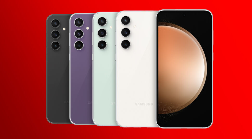 Das neue Samsung Galaxy S32 FE in den Farben Graphite, Cream, Purple und Mint 