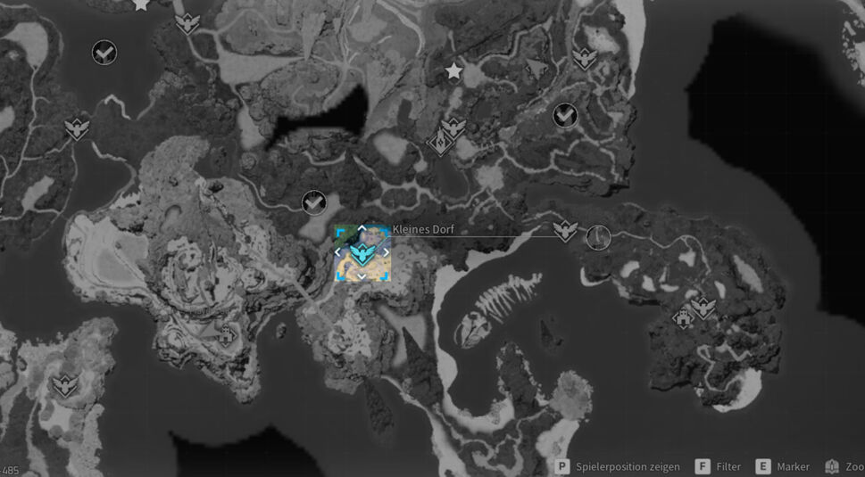 Position des kleinen Lagers in Palworlds Spielwelt