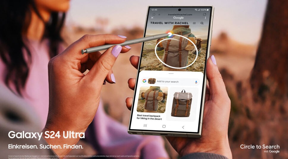 Circle-to-Search-Funktion der Galaxy AI im S24