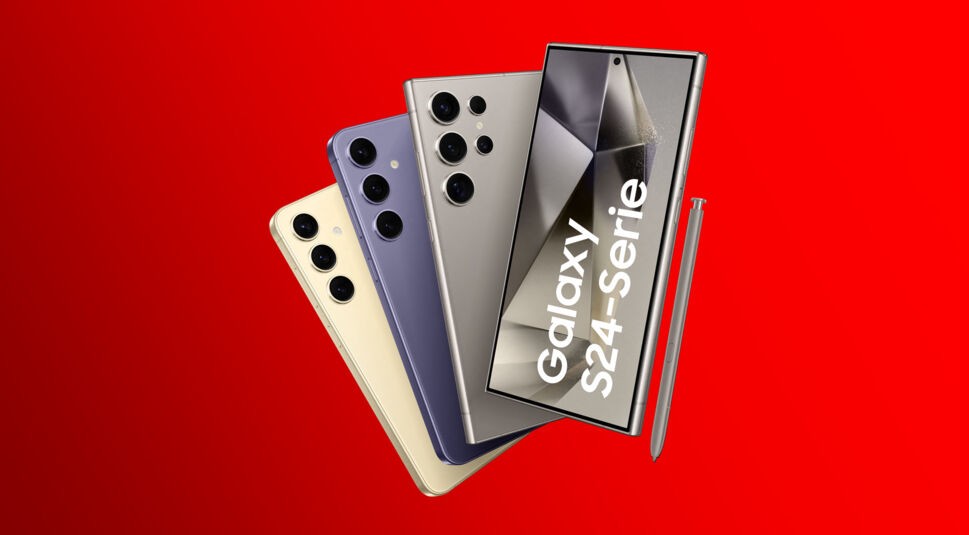 Fächer der neuen Samsung Galaxy S24-Serie