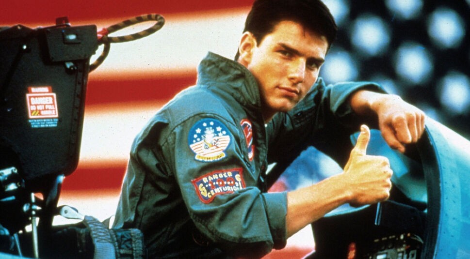 Tom Cruise im Flieger aus dem ersten Top Gun Film aus 1986