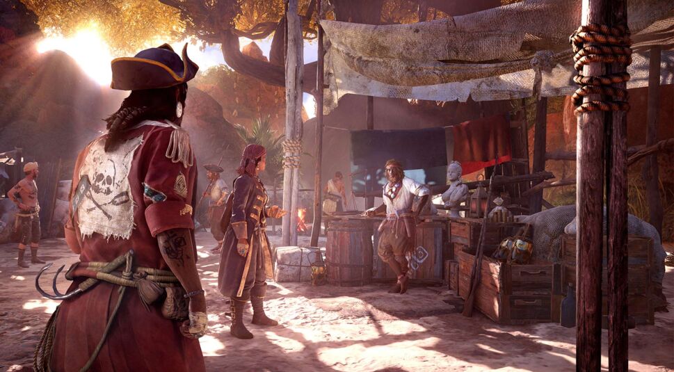 Besuch an Land in "Skull & Bones"