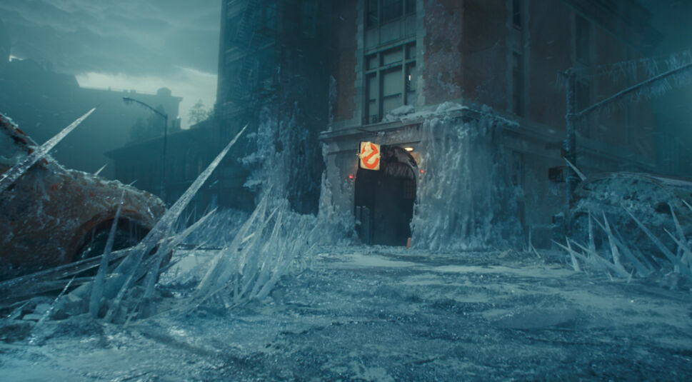 Eingefrorene Feuerwache in Ghostbusters