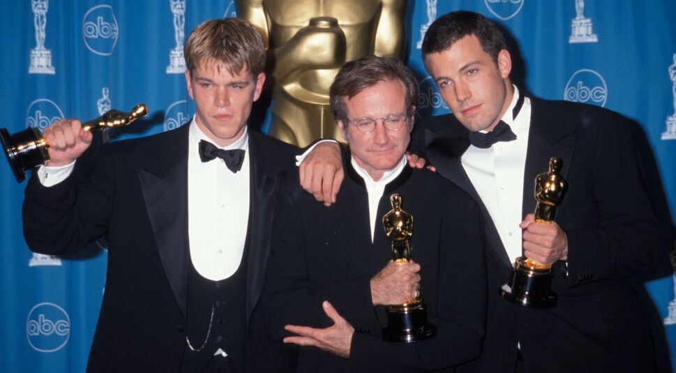 Robin Williams (mit Matthew Damon, Ben Affleck) als Oscar-Gewinner