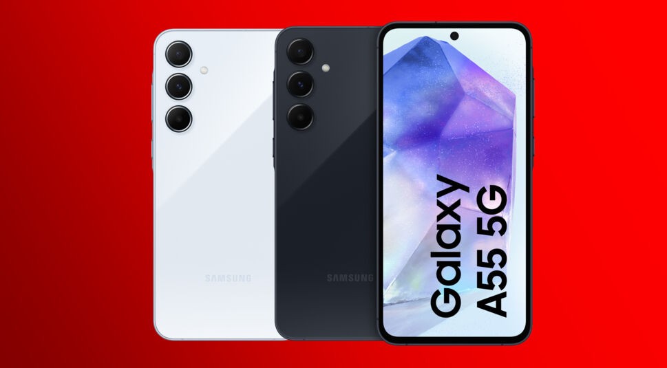 Die Farben Awesome Navy und Awesome Iceblue der des A55.