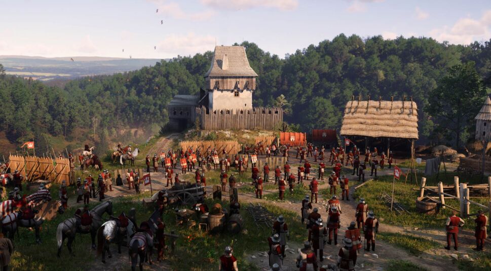 Mittelalterliche Festungen und ein Weitblick über die Landschaft in Kingdom Come Deliverance 2: