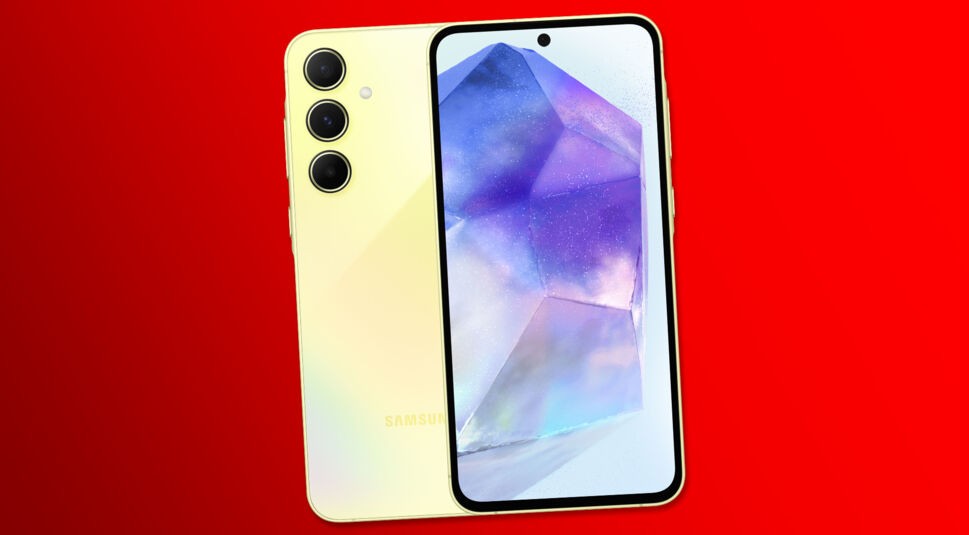 Das Galaxy A55 5G in Gelb