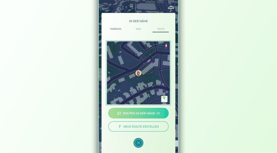 Eine Route in der Nähe finden in Pokémon GO