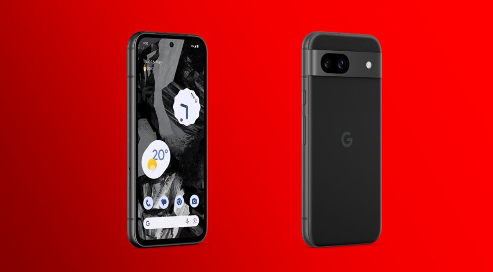 Die Vor- und Rückansicht des neuen Google Pixel 8a