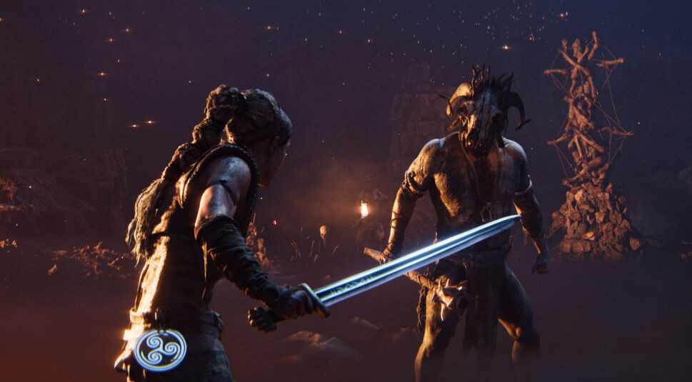 In Sensua's Saga: Hellblade 2 kämpft die Hauptfigur Senua gegen ein Monster