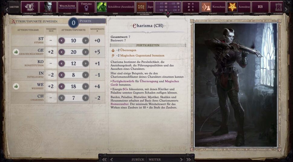 Statuswerte des Dämonenjäger-Builds