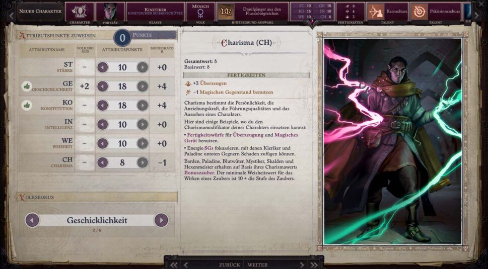 Statuswerte des Scharfschützen-Builds