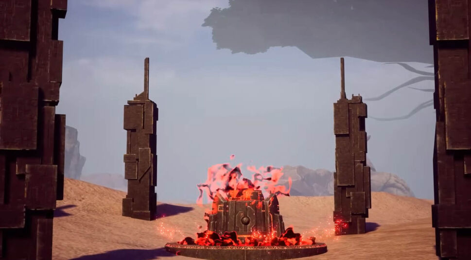 Der Beschwörungsstein des zweiten Bosses in Palworld