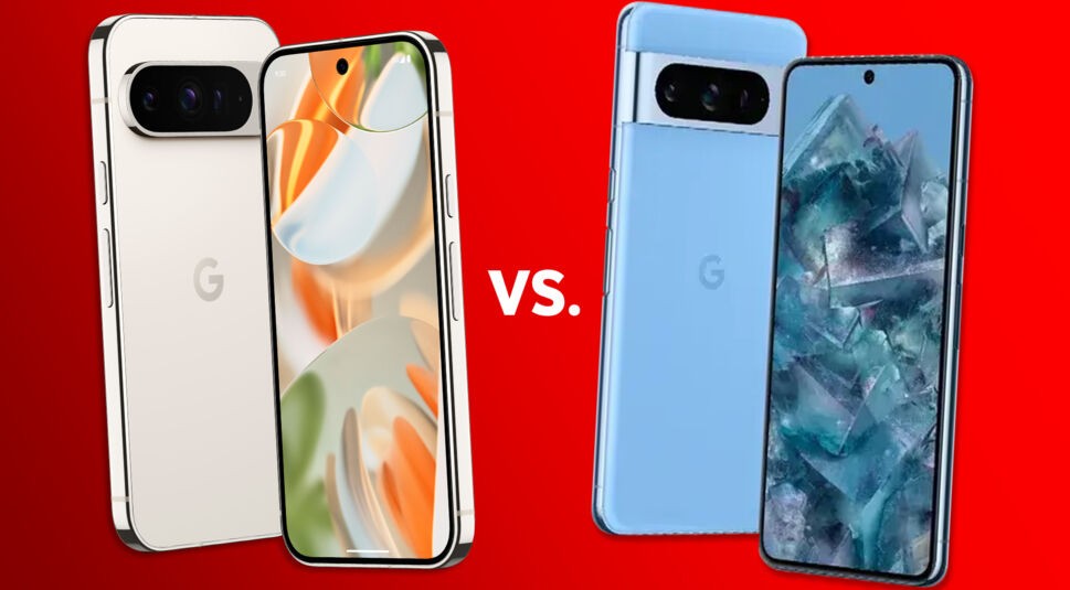 Pixel 9 Pro und Pixel 8 Pro gegenübergestellt