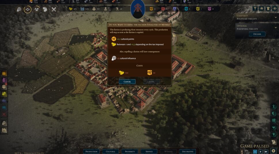 Fraktionen aus der Siedlung verbannen