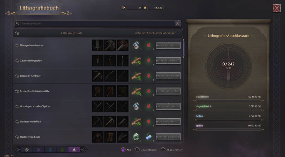 Lithografiebuch in Throne & Liberty