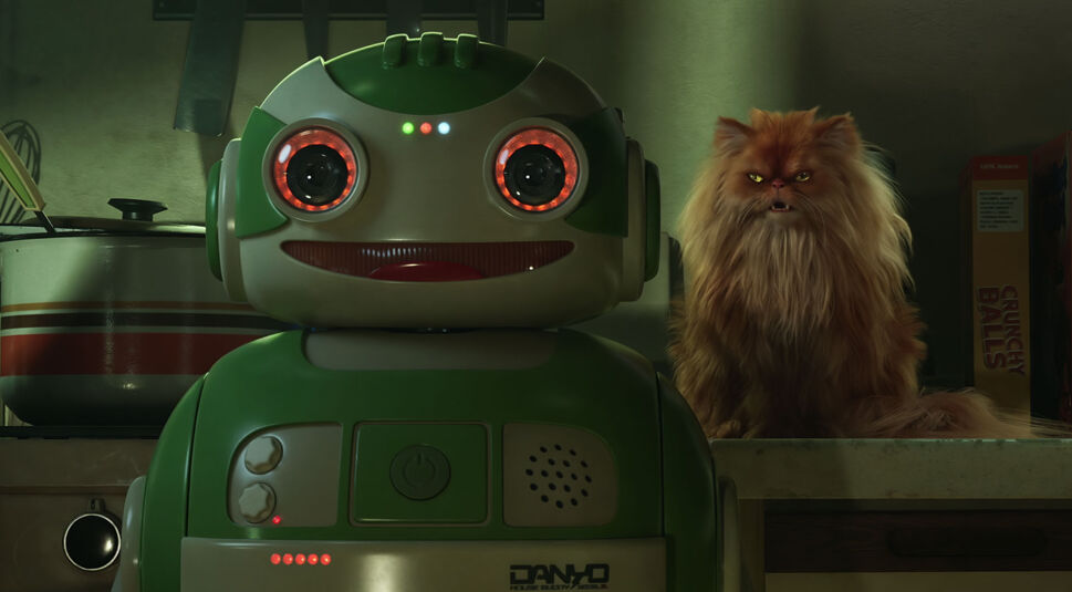 Katze und Roboter in Das andere große Ding