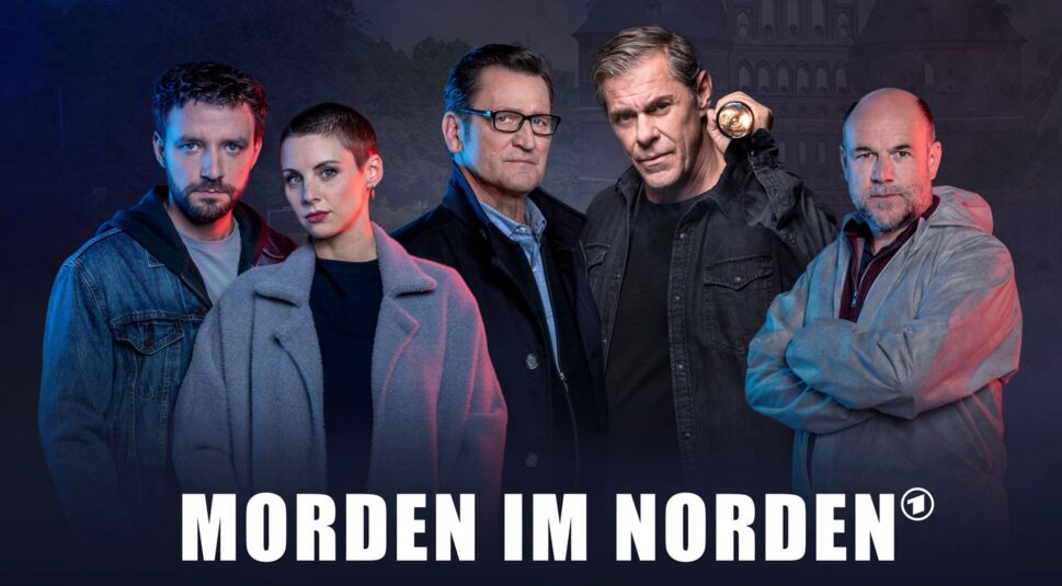  Die Hauptbesetzung von "Morden im Norden": Jonas Minthe, Julia E. Lenska, Ingo Naujoks, Sven Martinek und Christoph Tomanek.