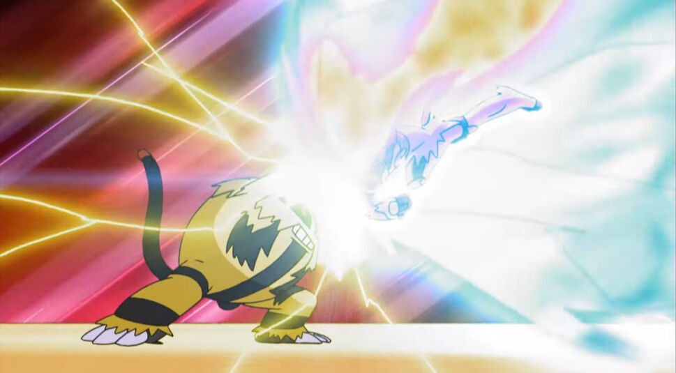 Panferno und Elevoltek im Liga-Kampf aus DPD Sieger der Sinnoh-Liga