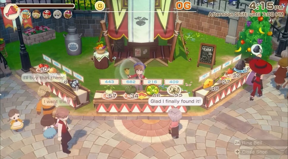  Je früher Dein Basar öffnet, desto länger kannst Du Deine Waren verkaufen.