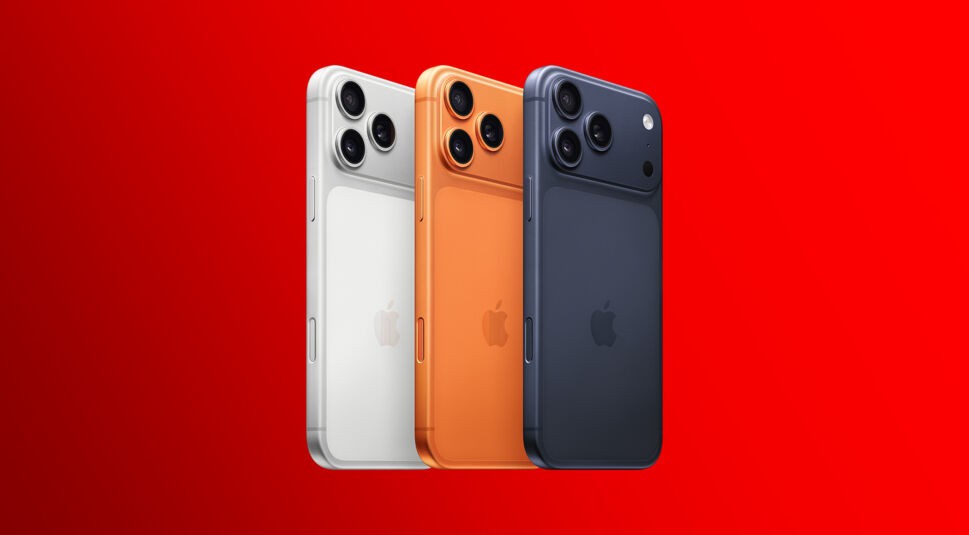 Auf dem Bild in dem Artikel zur neuen iPhone 17-Serie ist das iPhone 17 Pro Max in drei Farbvarianten abgebildet.