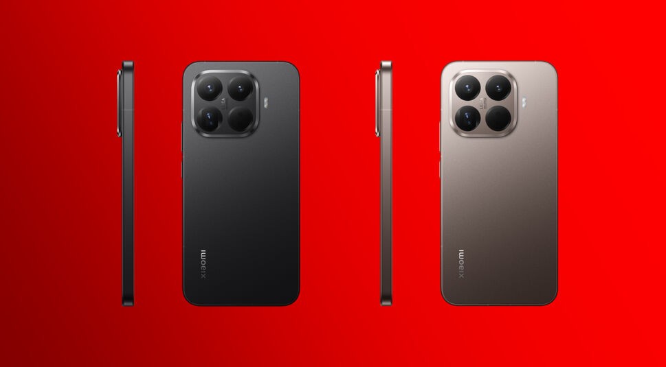 Auf dem Bild ist das Xiaomi 15T Pro in Black und Mocha Gold jeweils von hinten und von der Seite zu sehen.