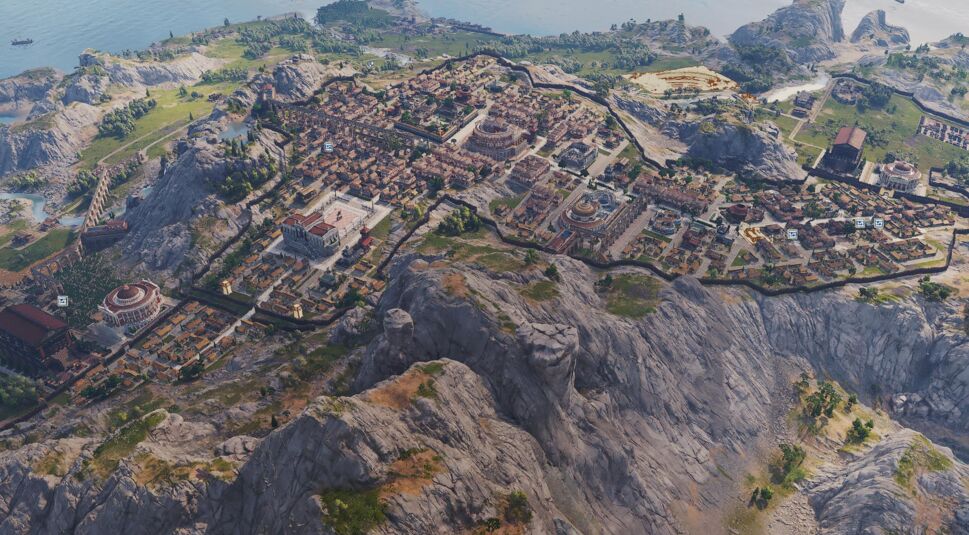 Schwieriger Inselaufbau in „Anno 117“.