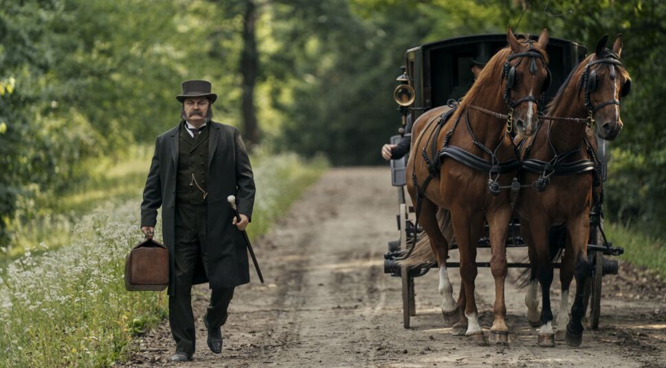 Nick Offerman als Vizepräsident Chester A Arthur in "Death by Lightning".