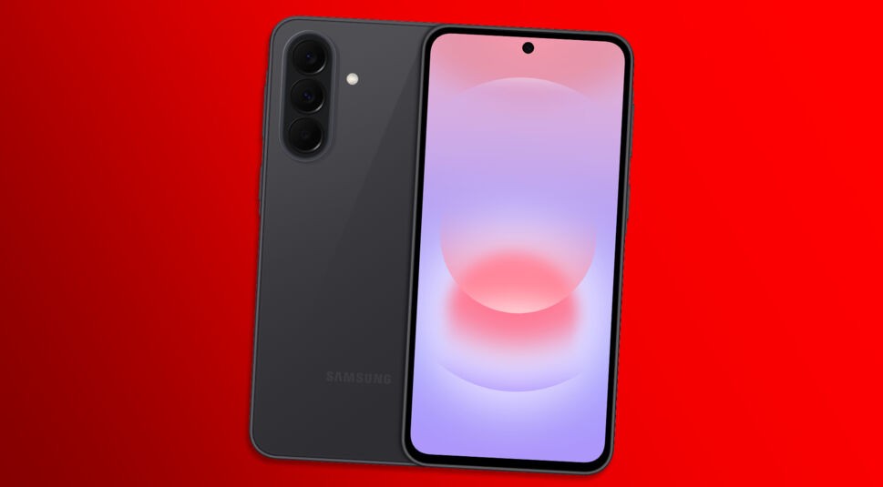 Das Galaxy A36 5G in der Farbe Awesome Charcoal.