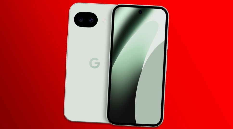 Das Pixel 10a in der Farbe Hellgrün.