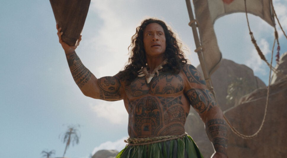 Auf dem Bild in dem Artikel zur Vaiana-Realverfilmung ist Dwayne Johnson in der Rolle des Maui zu sehen.