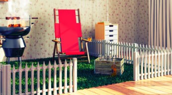 barbecue in a living room
