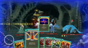 Ein Kampf mit einem Deck im Endgame von Slay the Spire