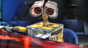 Szenenbild aus dem Disney-Film „WALL·E – Der Letzte räumt die Erde auf“.