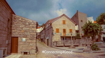 Die Straßen von Sabugueiro, dem ersten vernetzten Bergdorf in Portugal.