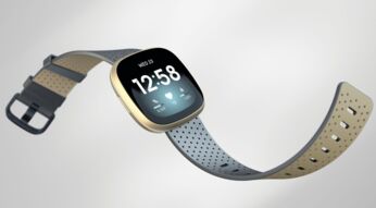 Fitbit Versa 3 mit grauem Armband