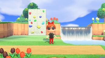 Screenshot von wolkigem Wetter Animal Crossing: New Horizons