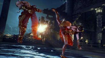 Zwei FIguren kämpfen im Videospiel Tekken 7