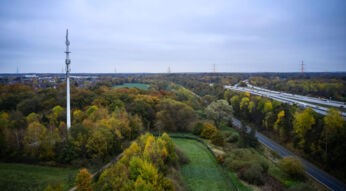 Eine 5G-Antenne von Vodafone in Hamburg.