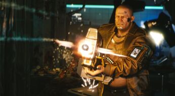 Screenshot von einer Waffe aus Cyberpunk 2077