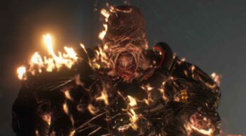 Das brennende Monster "Nemesis" in "Resident Evil 3".