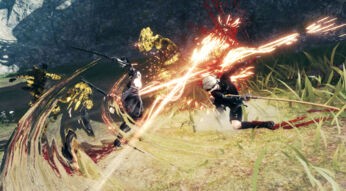 Ein Kampf im NieR Replicant Remaster