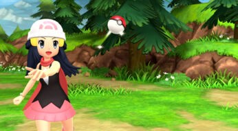 Poké Trainerin wirft den Pokémon Ball