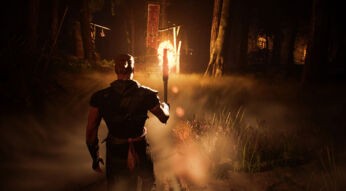 Ein Mann hält eine Fakel in der Hand. Ein Screenshot aus dem Remake von Gothic 1.